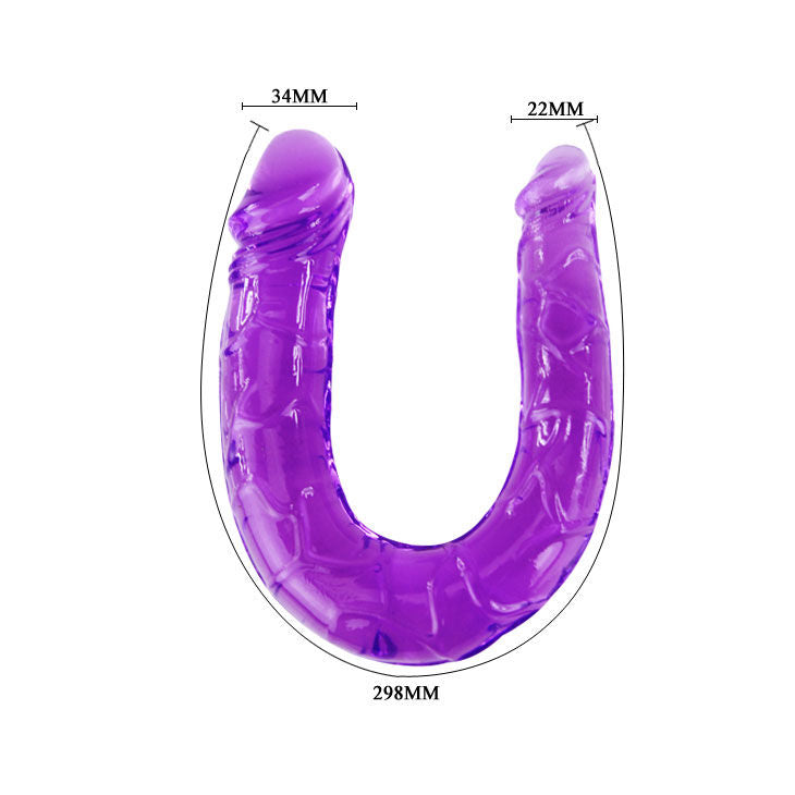 Dildo in jelly Doppio flessibile lilla di Baile, immagine 4