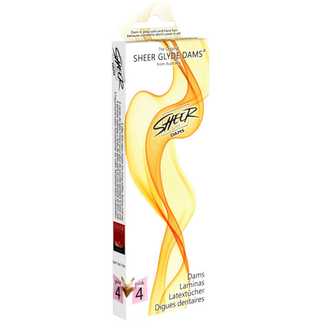 Preservativi Dams Laminas lattice sesso orale fragola di Sheer Glyde