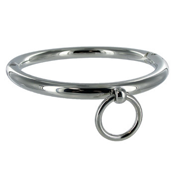 Collana BDSM con anello 10cm di Metal Hard, immagine 2