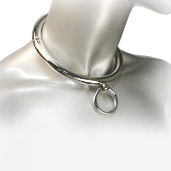 Collana BDSM con anello 10cm di Metal Hard