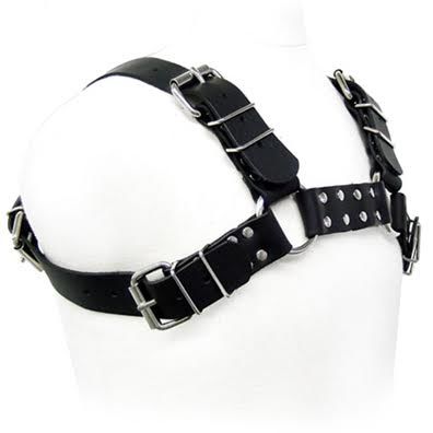 Imbracatura per bull Dog nera di Leather Body, immagine 2