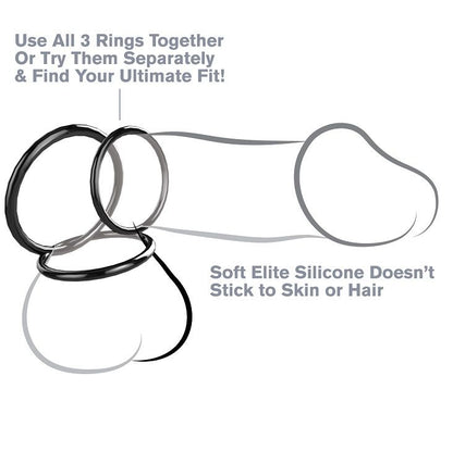 Set 3 anelli Stamina in silicone di Fantasy C-Ringz