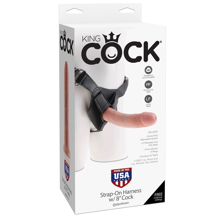 Imbracatura per pene king con pene naturale realistico 20,3 cm