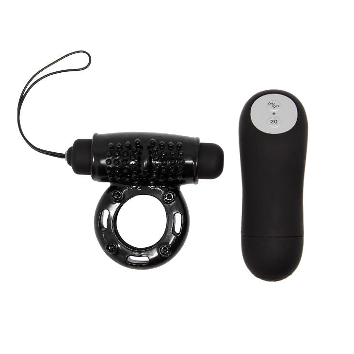 Ovetto vibrante telecomando ring nero 20v di Baile