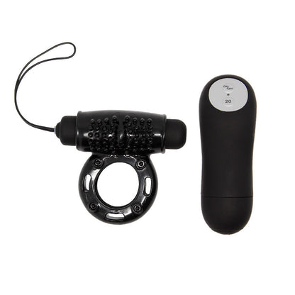 Ovetto vibrante telecomando ring nero 20v di Baile