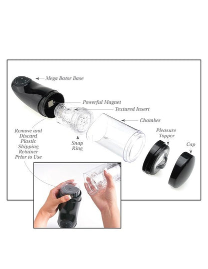 Masturbatore maschile USB pdx mega bator ano nero, immagine 6