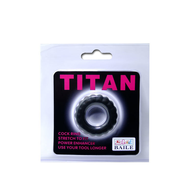 Anello fallico cockring titan nero 2 cm di Baile, immagine 5