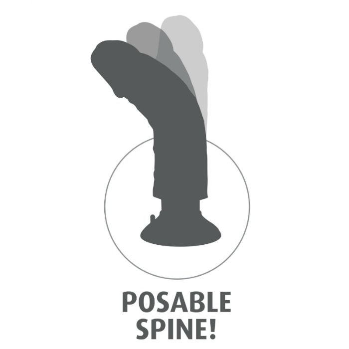 Dildo vibratore con testicoli 17.78 cm naturale, immagine 6