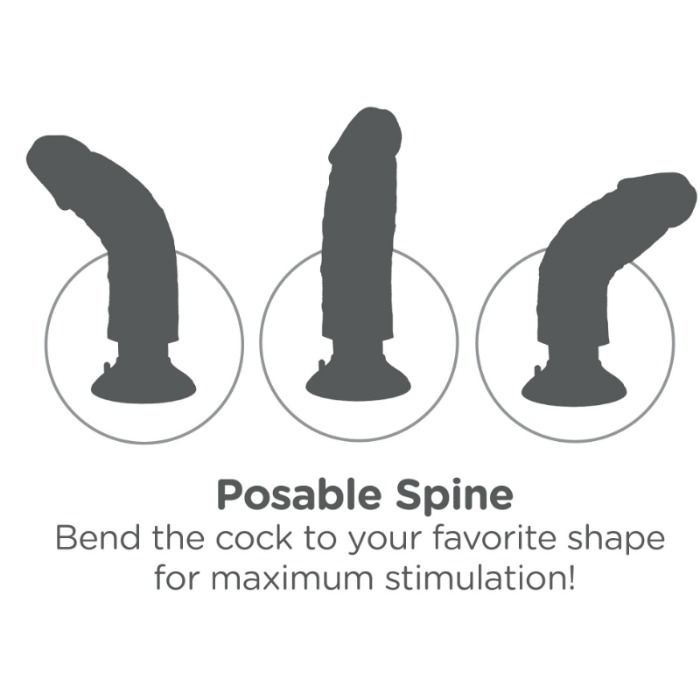 Dildo vibrante con testicoli 25.5 cm colore naturale, immagine 6