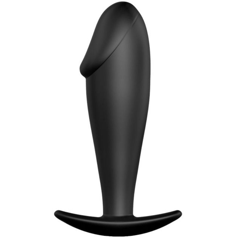 Plug anale in silicone per pene nero di Pretty Love