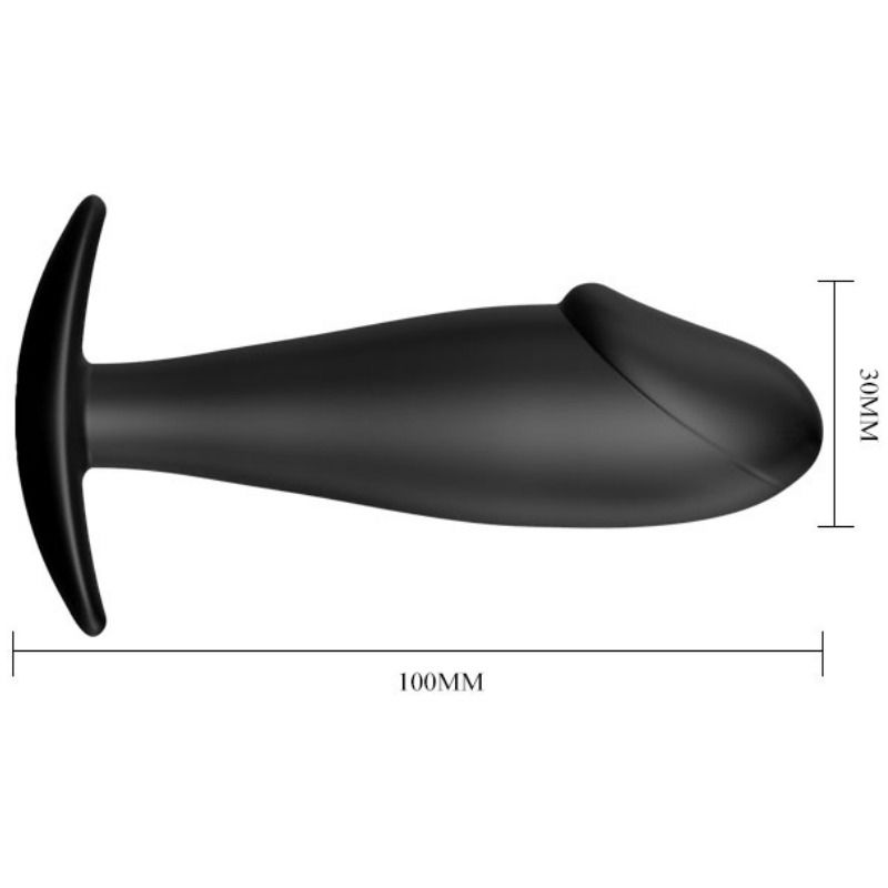 Plug anale in silicone per pene nero di Pretty Love, immagine 5
