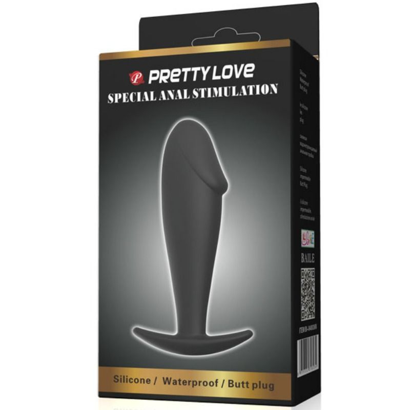 Plug anale in silicone per pene nero di Pretty Love, immagine 6