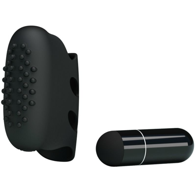 Vibratore Flirtation ditale nero Steward di Pretty Love