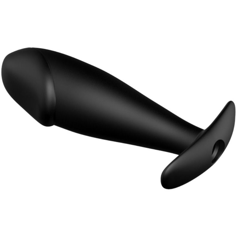 Plug anale in silicone forma del pene e 12 modalità di vibrazione nero di Pretty Love, immagine 3