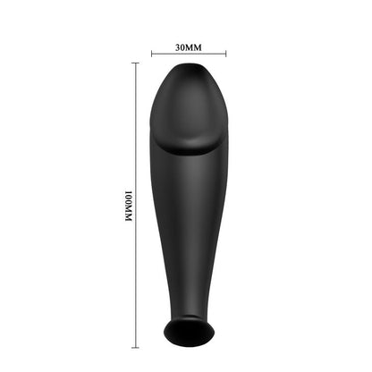 Plug anale in silicone forma del pene e 12 modalità di vibrazione nero di Pretty Love, immagine 4