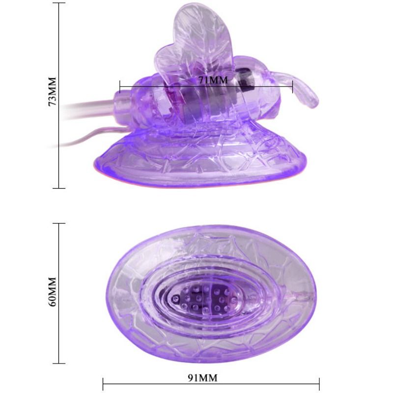 Vibratore farfalla per la stimolazione del clitoride lilla di Baile, immagine 6