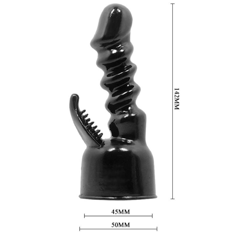 Vibratore testa potente testa intercambiabile per la stimolazione interna e del clitoride di Baile, immagine 4