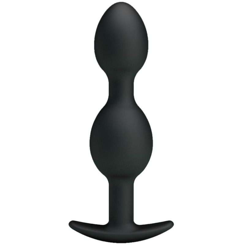 Sfere anali in silicone 12.5 cm nere di Pretty Love