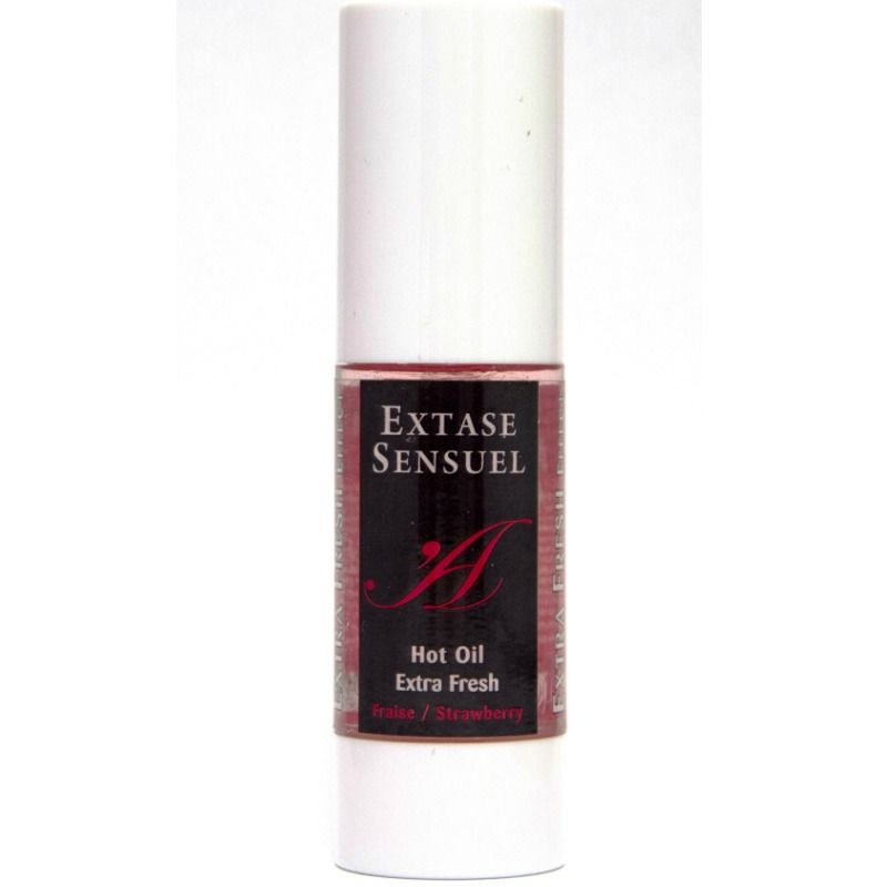 Olio da massaggio con effetto fragola extra fresco 30 ml di Extase Sensual, immagine 2