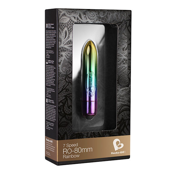 Sex toy Ro-80mm arcobaleno a 7 velocità di Rocks-Off, immagine 2