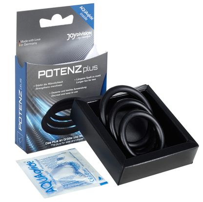 Set Plus 3 anelli nero - S, M, L di Joydivision Potenzduo, immagine 2