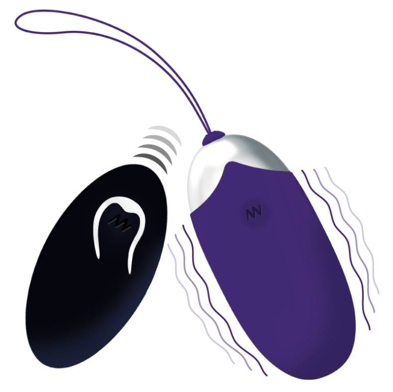 Uovo vibrante flippy II con telecomando viola di Intense, immagine 2