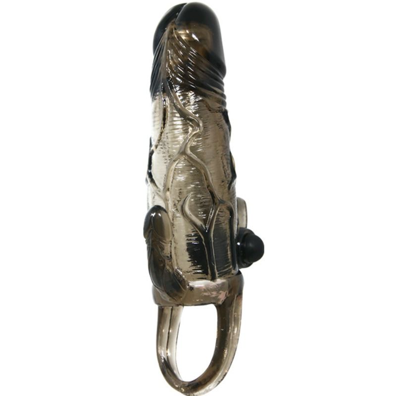 Copri pene Brave man con clit e stimolazione anale doppio bullet nero 16.5 cm di Baile, immagine 4