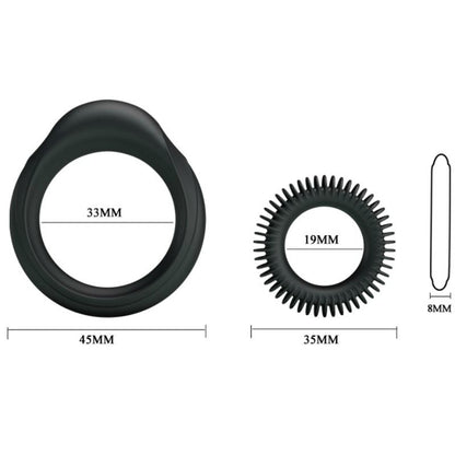 Kit 2 anelli in silicone ring Manhood di Baile, immagine 5