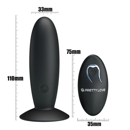 Plug anale ricaricabile con vibrazione e controllo di Pretty Love, immagine 3