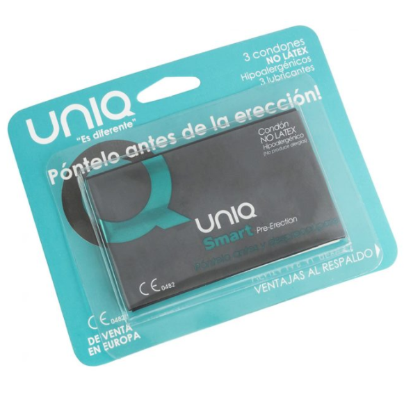 Smart latex free Pre-erection Condoms 3 Units di UNIQ