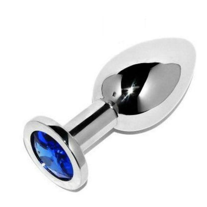 Plug anale diamond blue piccolo 5.71cm di Metal Hard, immagine 2