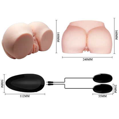 Masturbatore maschile vagina e ano realistici con vibrazioni di Crazy Bull, immagine 8