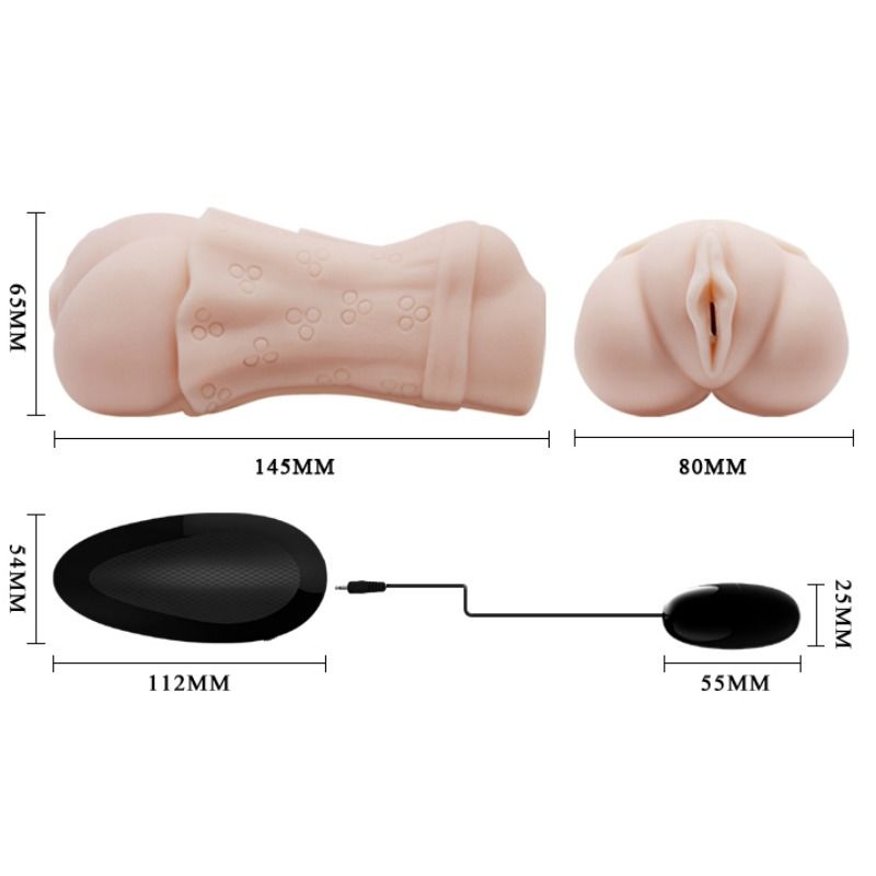 Masturbatore vagina con pelle Acquata con bullet vibrante 2 di Crazy Bull, immagine 6