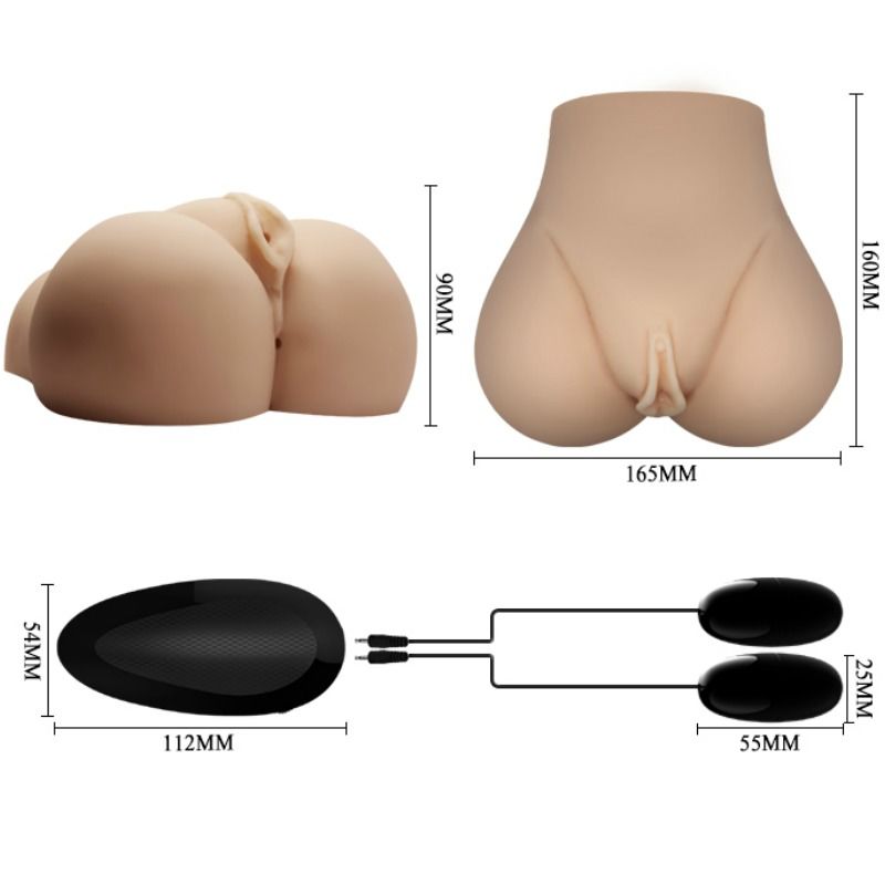 Masturbatore maschile vagina e ano realistici con vibrazione posizione 7 di Crazy Bull, immagine 9