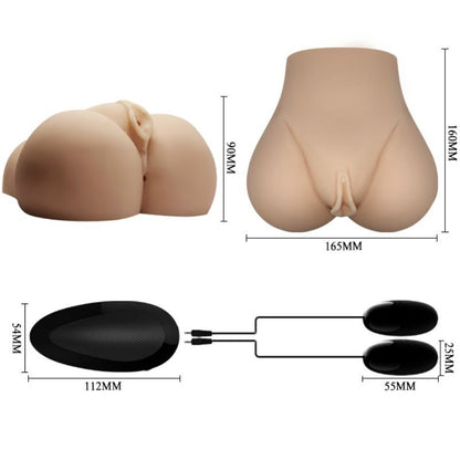 Masturbatore maschile vagina e ano realistici con vibrazione posizione 7 di Crazy Bull, immagine 9