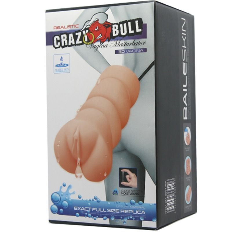 Masturbatore pelle acqua modello vagina 3 di Crazy Bull, immagine 7