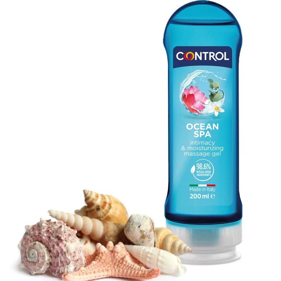 Lubrificante 2 en 1 massaggio e piacere mare Mediterraneo 200 ml di Control