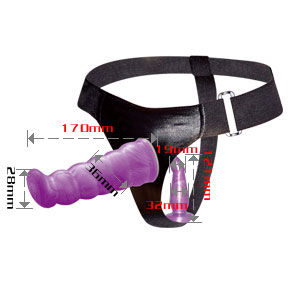 Masturbatore maschile pettorina anale e vaginale femminile lilla punto g 17 cm di Baile
