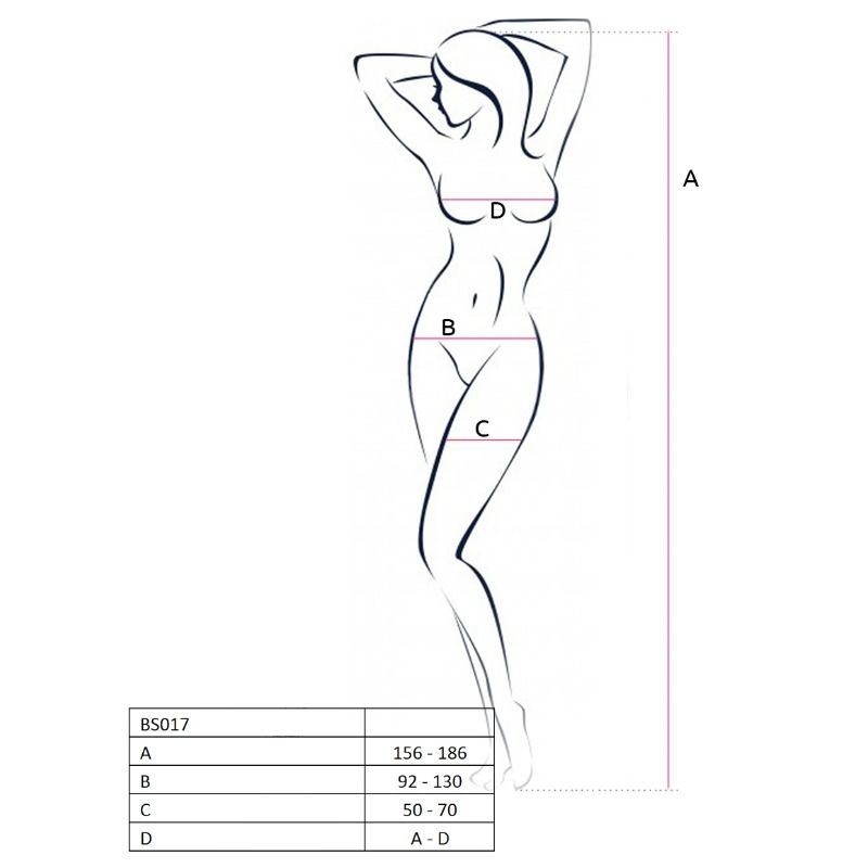 Bodystocking bianco taglia unica di Passion, immagine 2