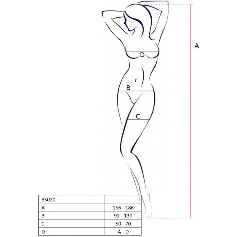 Bodystocking bianco taglia unica di Passion, immagine 2