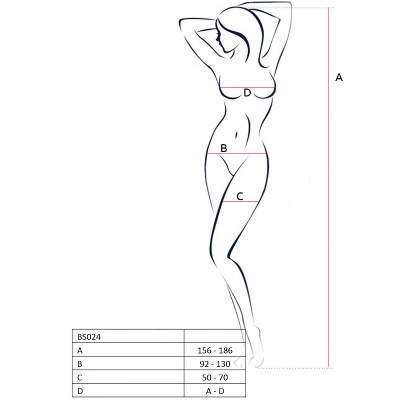 Bodystocking bianco taglia unica di Passion, immagine 2