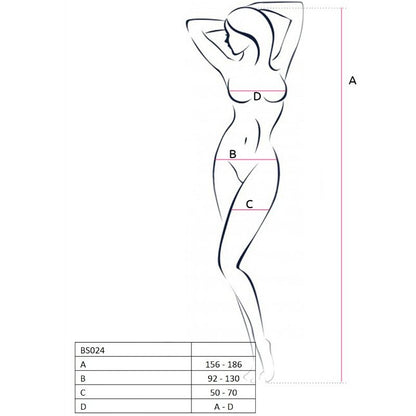 Bodystocking nero taglia unica di Passion, immagine 3