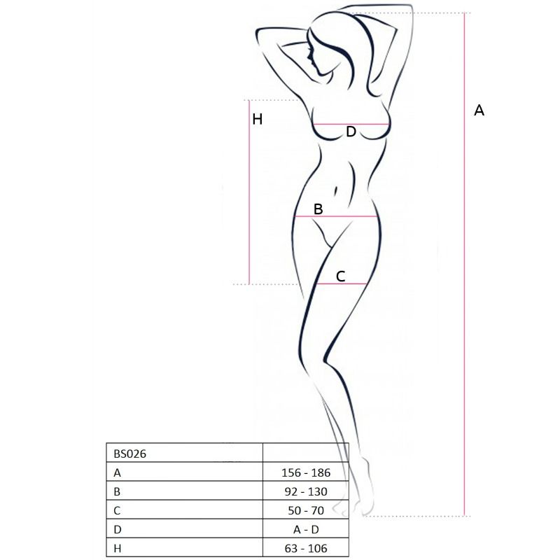 Bodystocking abito bianco stile taglia unica di Passion, immagine 2
