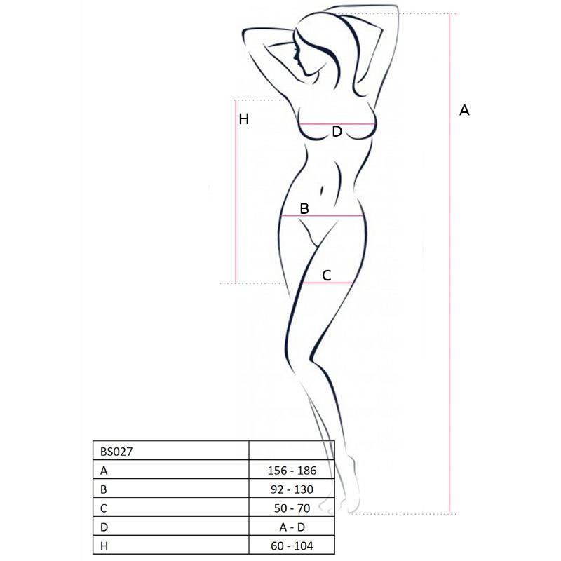 Bodystocking abito rosso stile taglia unica di Passion, immagine 2