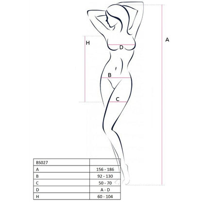 Bodystocking abito rosso stile taglia unica di Passion, immagine 2