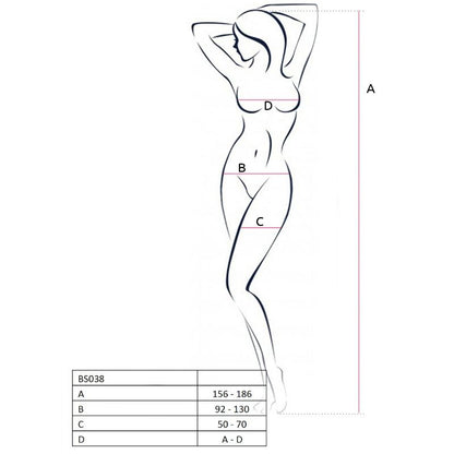 Bodystocking rosso taglia unica di Passion, immagine 2