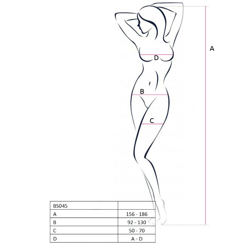 Bodystocking nero taglia unica di Passion, immagine 2