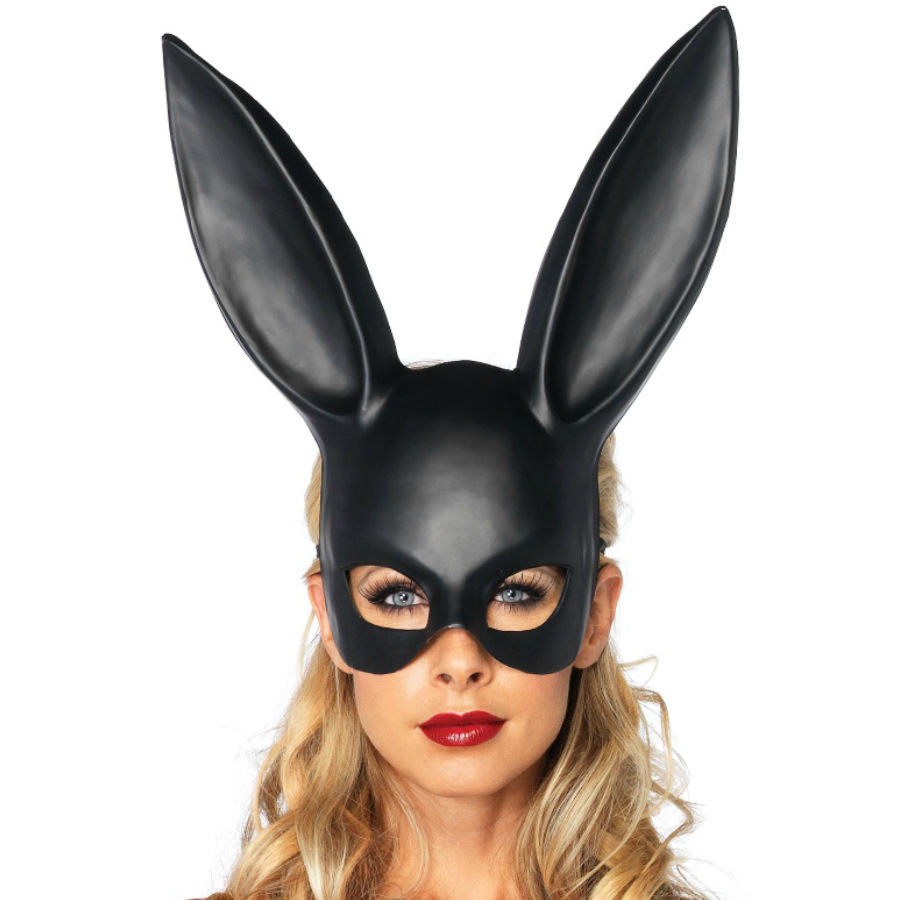 Maschera coniglio Masquerade nera di Leg Avenue