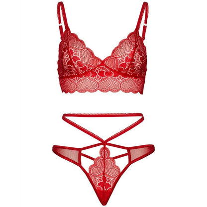 Set 2 pezzi bralette e perizoma in pizzo M/L di Leg Avenue, immagine 3