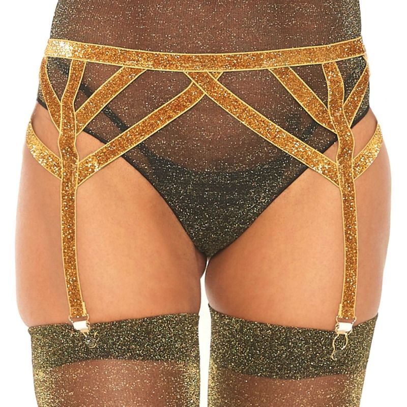 Cinturino elastico in Lurex taglia unica di Leg Avenue